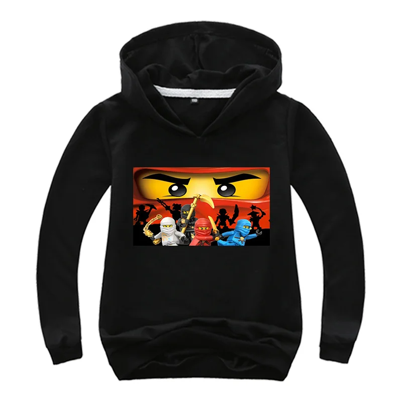 Новинка; толстовка с капюшоном для мальчиков; футболки для малышей; Ninjago; одежда с длинными рукавами и капюшоном для девочек; детская одежда; сезон весна-осень; Верхняя одежда для малышей