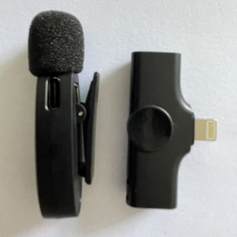 무선 소형 마이크, 유튜브 페이스북 Vlog 틱톡 포함, 아이폰 안드로이드 폰용 미니 무선 마이크