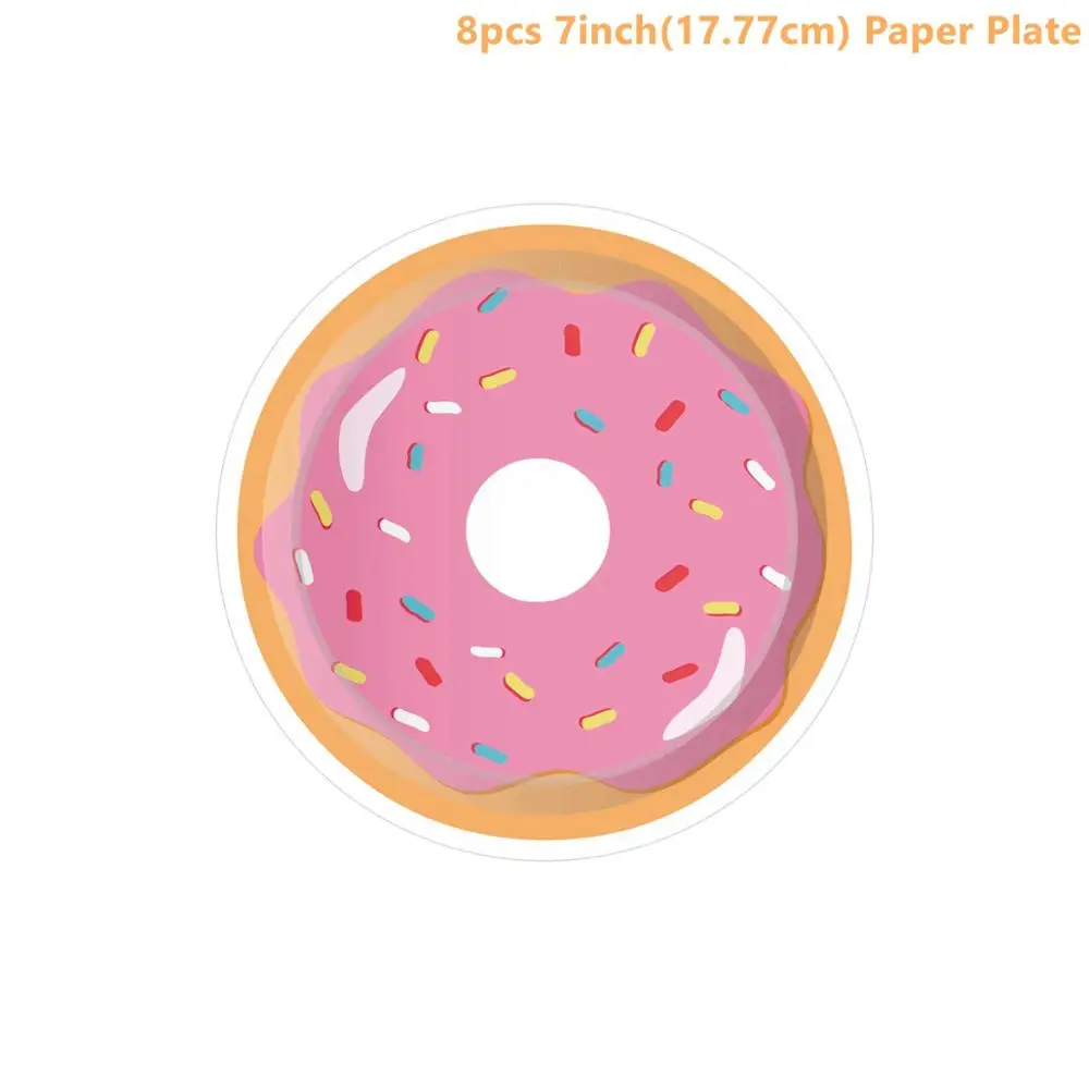 7inch Donut Plates Taoup 10 шт. полимерный кремовый десерт искусственный пончик поддельная еда реквизит Конфеты Пончик декор для телефона с днем рождения Декор для дома - Цвет: 7inch Donut Plates