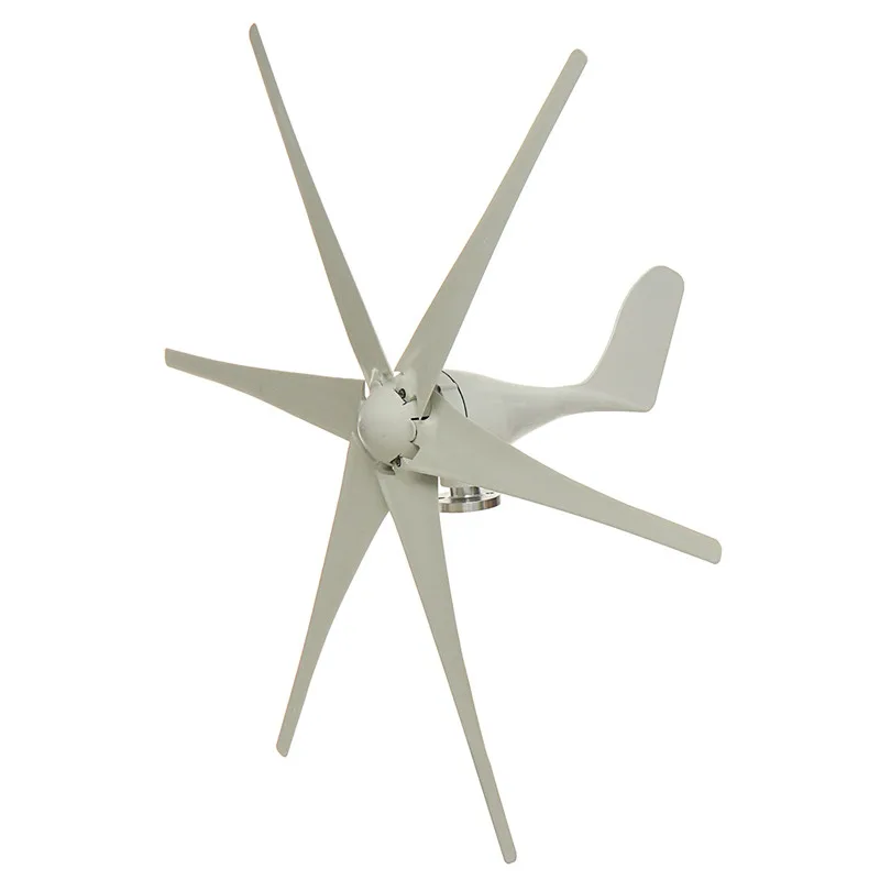 5600W 12V/24V/48V 6 Nylon Fiber Blade Wind Turbines Generator Horizontal Power Windmill Energy Turbines Charge Fit for Home