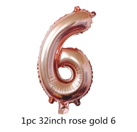30 40 50 60th день рождения, украшенные воздушные шары для взрослых, реквизит для фотографий, розовый Золотой Декор - Цвет: number 6