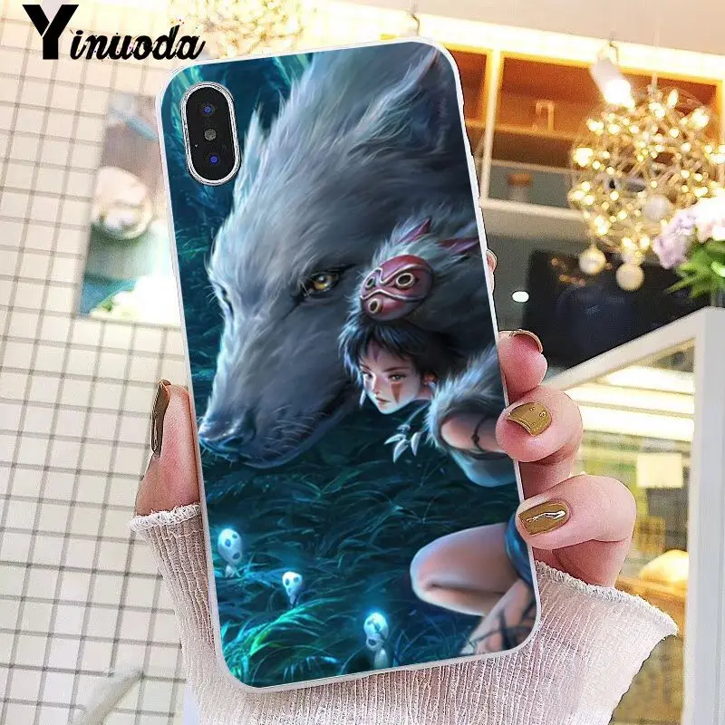 A10 Yinuoda мультфильм студия Ghibli фигурка Принцесса Мононоке мягкий чехол для телефона iPhone 8 7 6S Plus X XS MAX 5 5S SE XR 10 Чехол - Цвет: A10