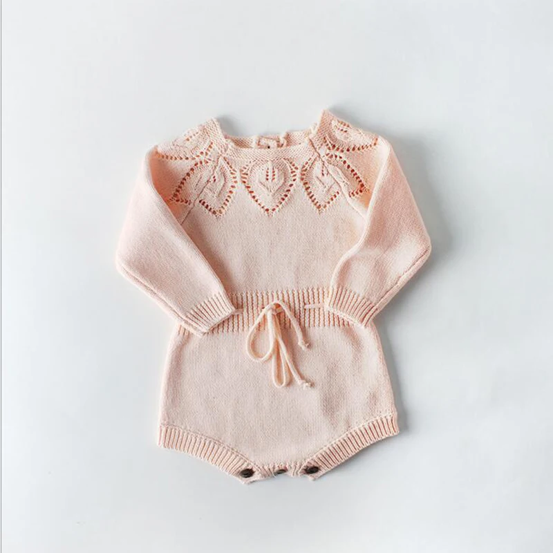 Fashion Newborn Knit Rompers Baby Girl Boy Clothes Long Sleeve Warm