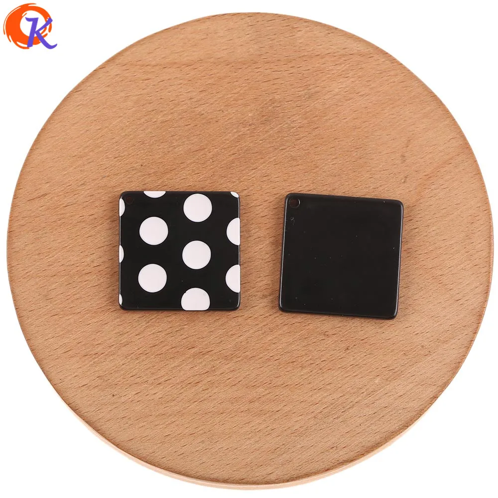 Black Сердечный дизайн 25*25 мм 100 шт ювелирные аксессуары/DIY амулеты/Изготовление ювелирных изделий/форма Suqare/Подвеска/ручная работа/фурнитура для сережек - Цвет: Black