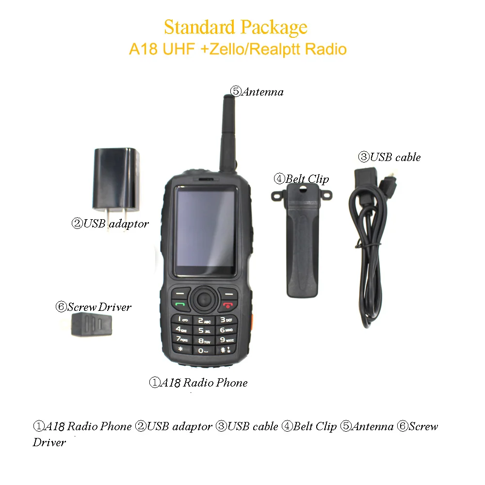 A18 IP68 Водонепроницаемый GPS WCDMA GSM смартфон Двойная карта Zello мобильный телефон UHF 400-470 PTT рация телефон 3800 мАч сенсорный экран