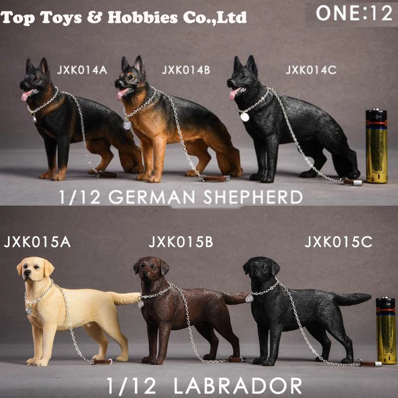 

for Action Figure JXK014 JXK015 1/12 German Shepherd & Labrador Dog Animal Model F 6'' Figure Animal Model With Accessories