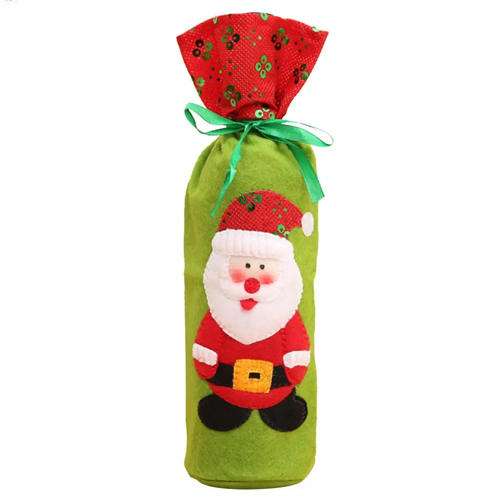 Santa Claus C Бутылка вина ручной Неопреновая бутылка вина охладитель дайвинг ткань черный мешок бутылки вина защитный Кемпинг Пыленепроницаемый Чехол - Цвет: Santa Claus C