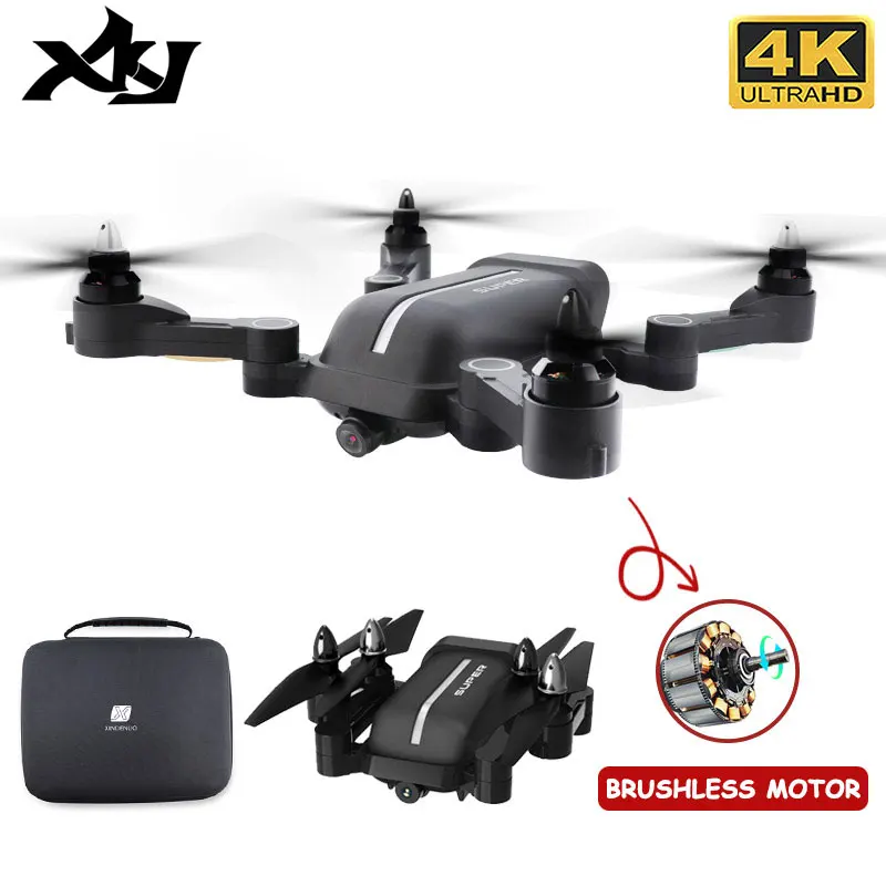 Квадрокоптер XKJ 2020 Радиоуправляемый складной Wi Fi GPS камера 4K|Квадрокоптер с