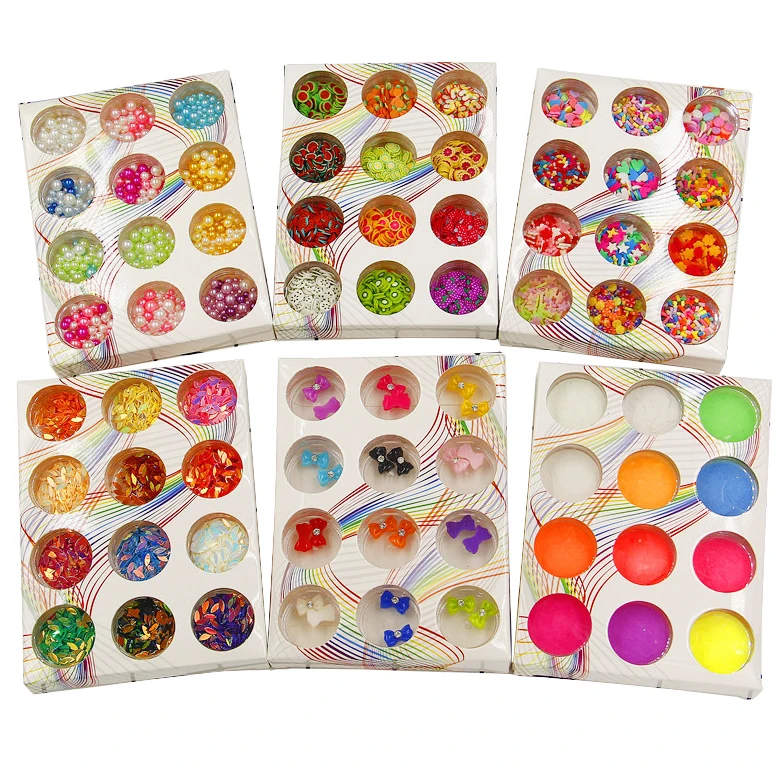 

Hand DIY 12 Type/Set Fruit Slices Filler For Nails Art Tips/Balls Slime Fruit For Kids Lizun DIY Accessories Supplies Decoration