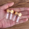 24 pieces 15ml 30*40mm Glass Bottles with Golden Frosted Caps Transparent Glass Perfume Bottle Spice Bottles Spice Jars 6