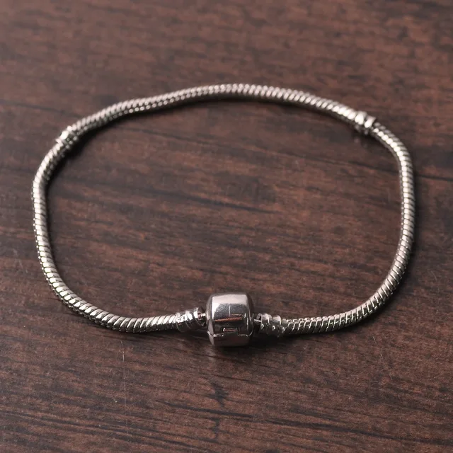 Gold/Silver Metal Snake Chain for European Charms Bracelet Making DIY Silver