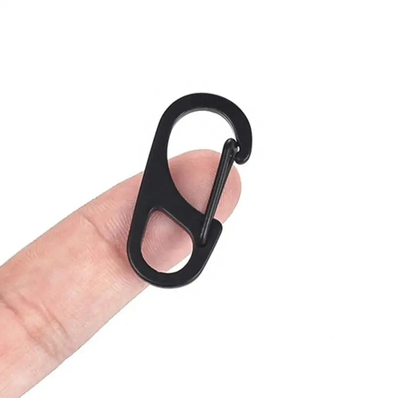 5PCS Spring Buckle Snap Stainless Steel Plating Mini Key Ring Carabiner Hook Camping Accessories Mini keychain