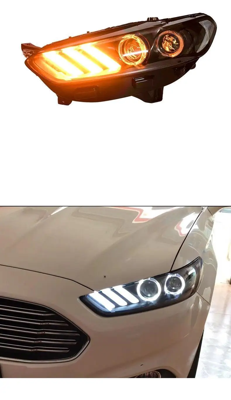Drl Luces Para Auto Assessoires светодиодные боковые поворотники Automovil фары Задние Автомобильные фары в сборе 13 14 15 16 для Ford Mondeo