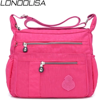

Fashion Waterproof Nylon Women Shoulder Bag Multi-pocket Travel Crossbody Bags For Women 2019 High Quality Ladies Zipper Bag