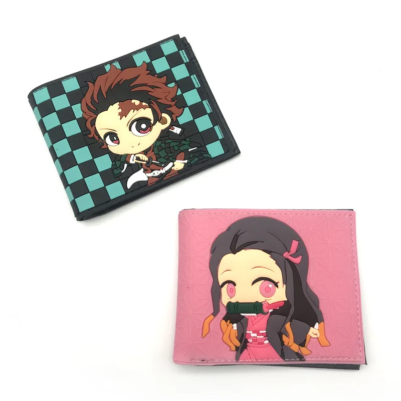 Demon Slayer: Kimetsu No Yaiba Kamado Nezuko Tanjirou Косплей силиконовый короткий кошелек держатель для карт мешок для денег Подарочный Кошелек для монет