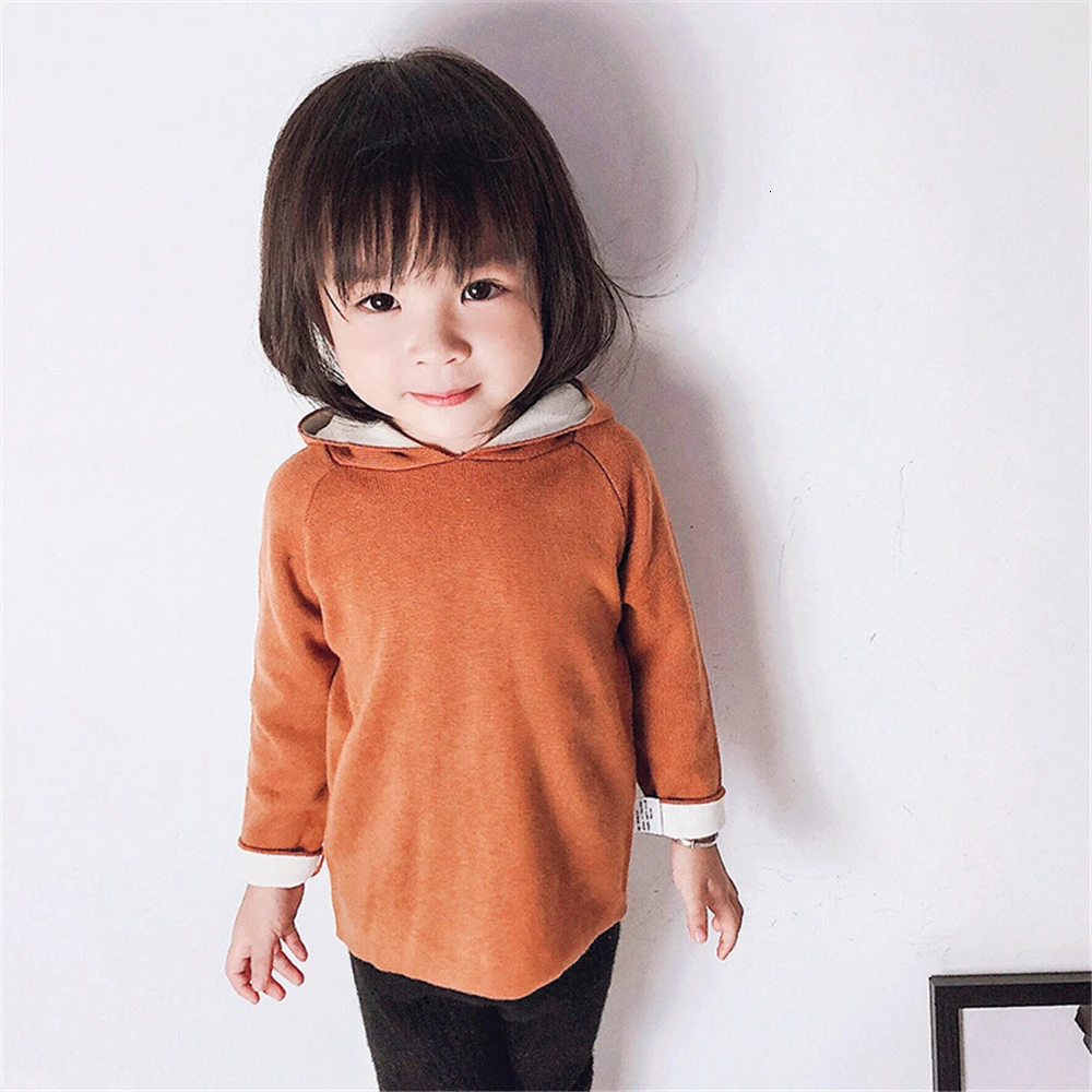 LILIGIRL Baby Girls Boys Clothes Autumn Winter Child Long Sleeve Warm Cute Sweaters Cotton Kids Hooded Pullover