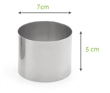 7cm by 5cm 304 круглая форма колец из нержавеющей стали, маленькая форма для выпечки торта, Мусса и блинов, кухонные аксессуары(3,5 и 2,7 дюйма - Цвет: 7cm by 5cm