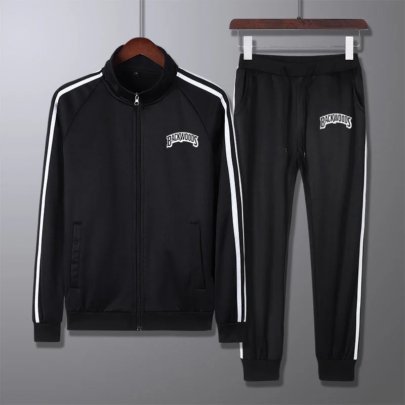 

2020 Spring Autumn Fitness Long Sleeve Pullover Outfit Sportswear Men Sets Jogging Sportpants Casual Men's Tracksuit Two Pieces