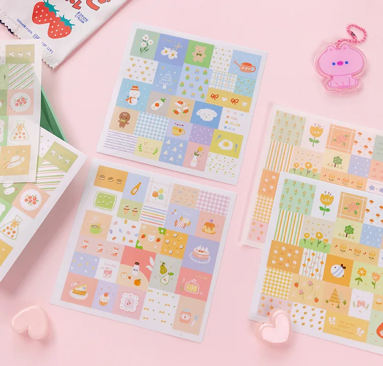 4Pcs/Pack Life is a little sweet series stickers For Kids DIY Diary Scrapbooking Photo Ablums