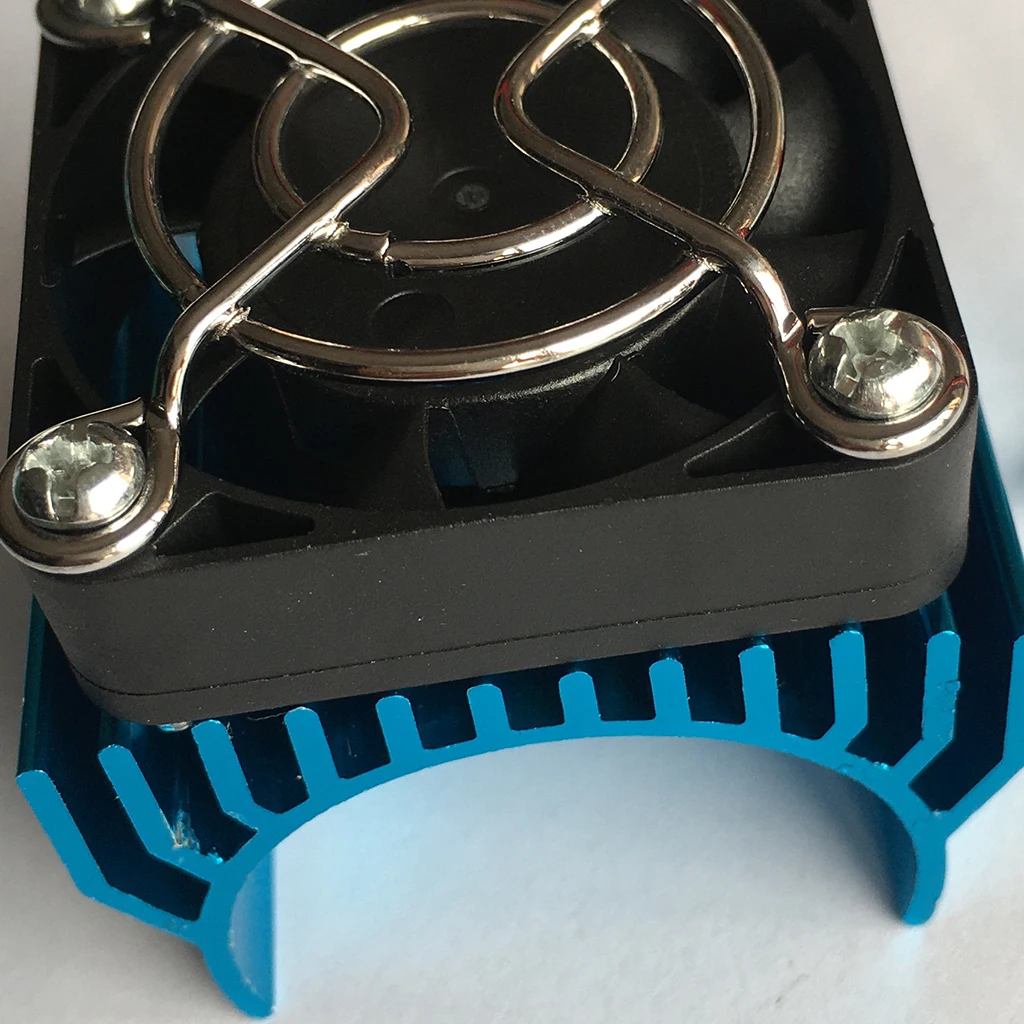 Blue 40-42mm Universal Motor Heat Sink with High Speed Cooling Fan Parts for 1:8 Scale RC Model Vehicle
