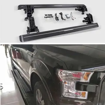포드 F150 F-150 2011-2022 용 전기 모터 자동 스위치 폐쇄 러닝 보드 사이드 스텝 바 페달 너프 바