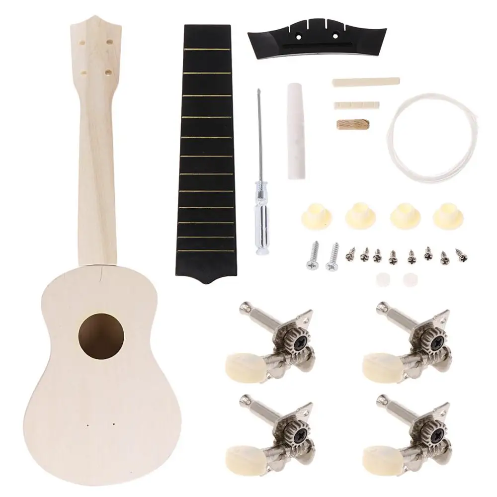 Ukelele DIY, 21 pulgadas, haz tu propio ukelele, Kit de ukelele