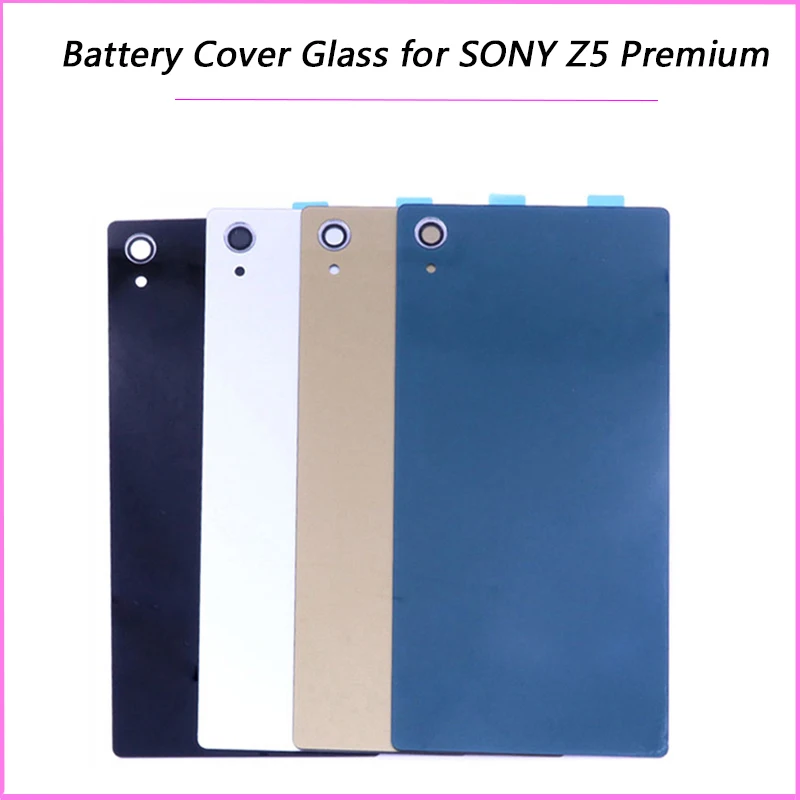 Чехол на заднюю панель с батарейным отсеком для sony Xperia Z5 Premium, задняя крышка со стеклянным корпусом E6603 E6683 и Z5Plus E6883 для sony z5p