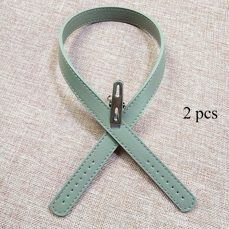 Темно-серый 2pcs/pair 62cm Fashion New PU Leather Bag Strap Handle Shoulder Bag Belt Band for Women Handbag Handmade DIY Bag Accessories - Цвет: Темно-серый