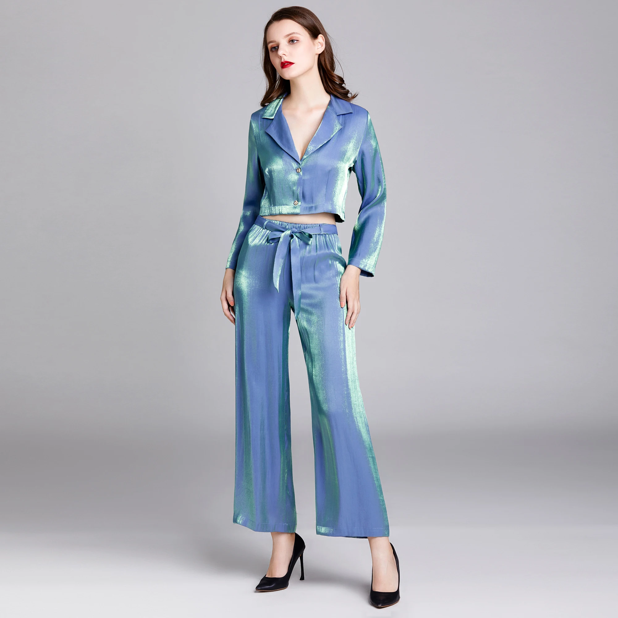 

Sexy Two Piece Set Top and Pants Women Summer Party Elegant Festival Clothing Suits Female Two Piece Outfits Birthday Costumes