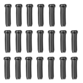 

Brake Wire Caps Bike Shift Line Gear Wire End Tips Crimp for Road Mountain Light Bikes, 20 PCS for Each Color of Red and Black
