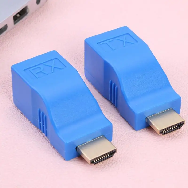HDMI удлинитель к RJ45 более Cat-5e/6 кабель HDMI к RJ45 адаптер 4K расширение используется в парах без настроек не требует удобства