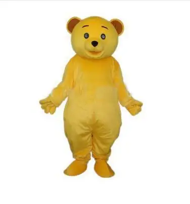 

Yellow Teddy Bear Mascot Costume Suits Cosplay Party Game Dress Clothing Advertising Promotion Halloween Xmas Easter Adults