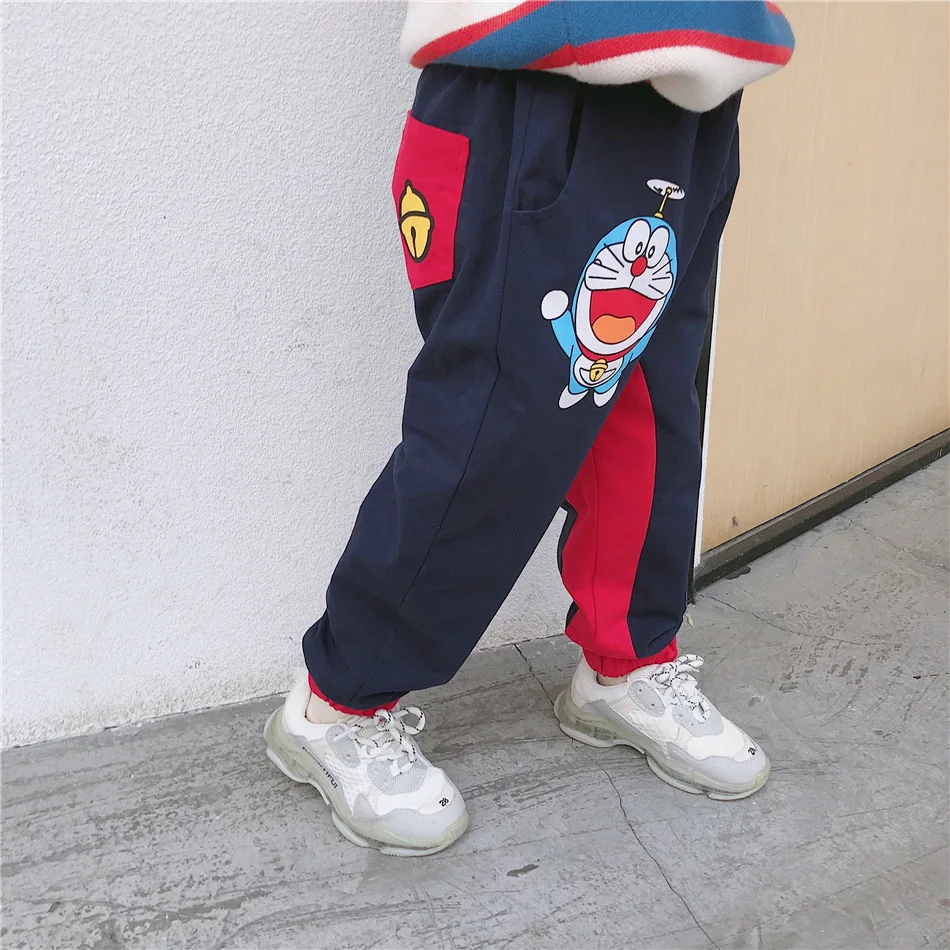 Tonytaobaby/зимняя одежда; Новая детская одежда; Милые бархатные штаны для отдыха с героями мультфильмов; детские штаны