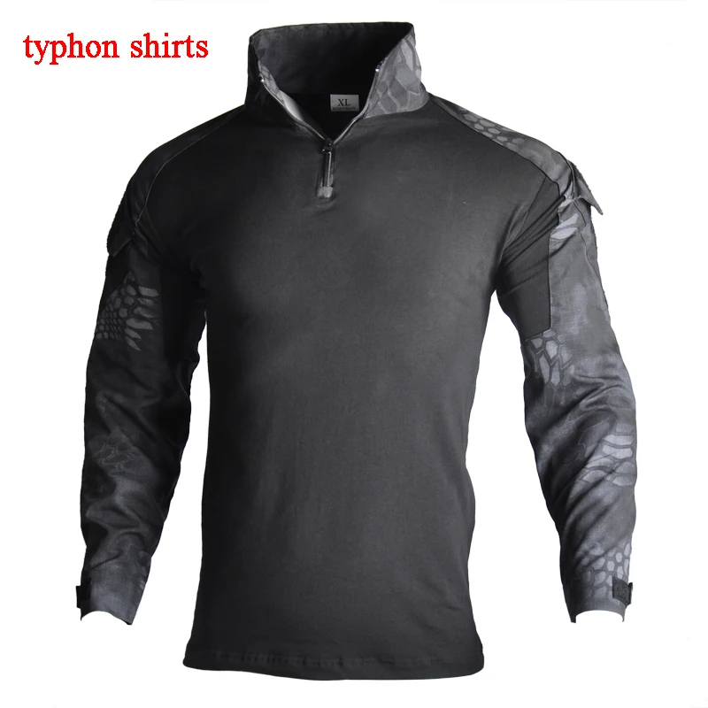 shirts typhon Уличная Военная тактическая Униформа для страйкбола Пейнтбольная камуфляжная охотничья одежда унисекс дышащая Боевая Стрельба Armys костюмы - Цвет: shirts typhon