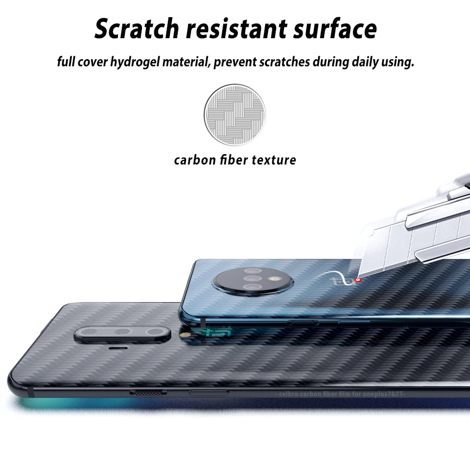 Мягкая наклейка из углеродного волокна для OnePlus 7 7T Pro One Plus защитная пленка на 1 +