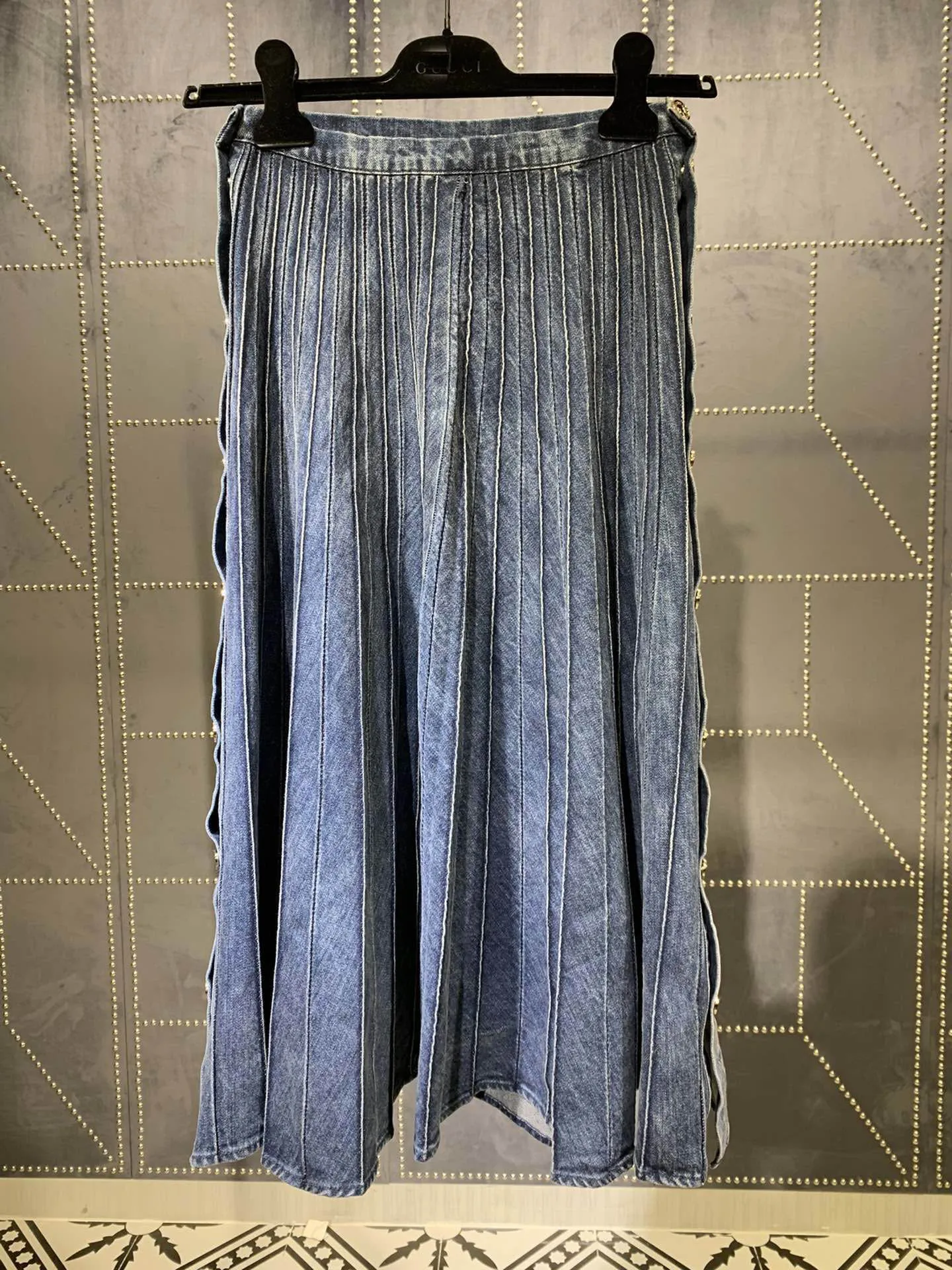 winner new women pleated denim skirt female casual skirt rmsx 10.21