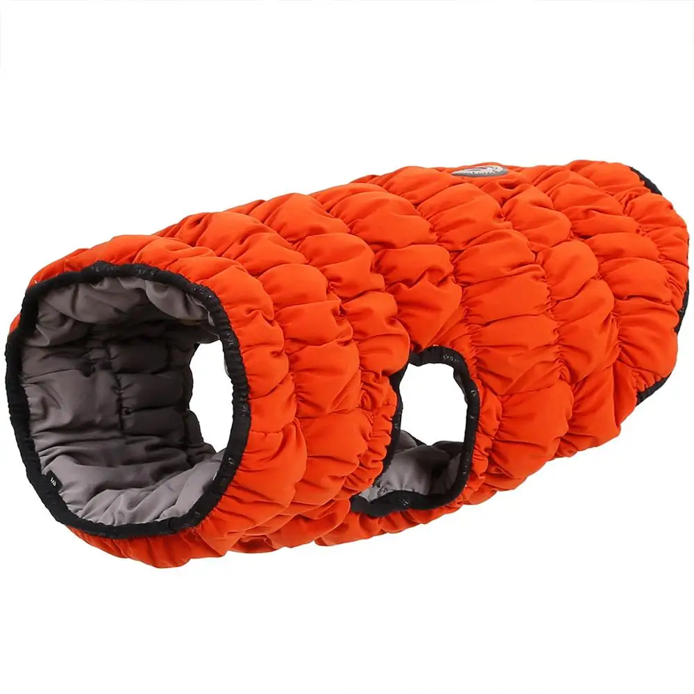 Креативная одежда для домашних животных, утолщенная, эластичная, теплая куртка-жилет для собак, Скандинавская двухсторонняя Одежда для собак - Цвет: Orange Gray