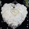1Pcs Heart-shape Rose Flowers Ring Box Romantic Wedding Jewelry Case Ring Bearer Pillow Cushion Holder Valentine's Day Gift ► Photo 2/6