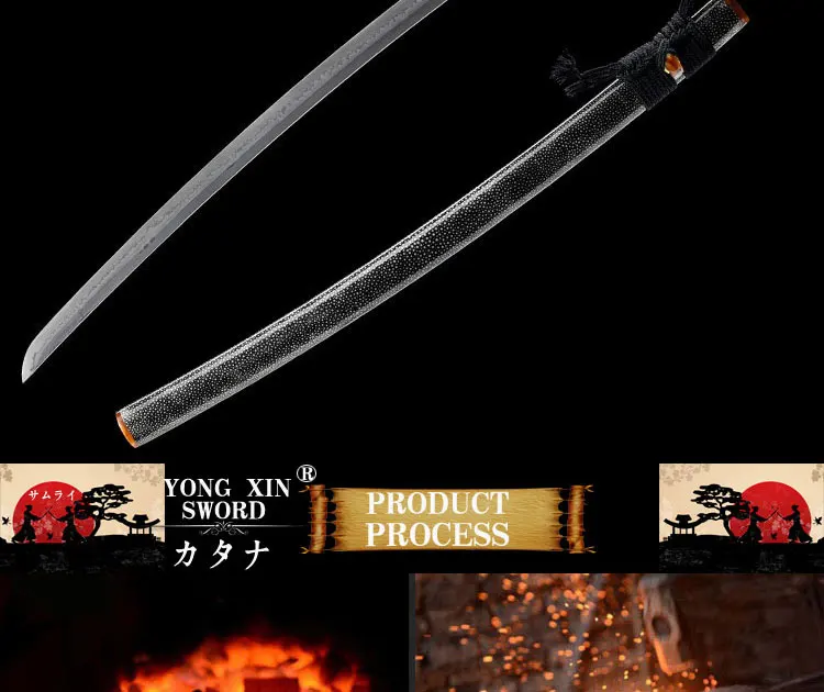 Home Decoration T10 clay burned edge Japan Katana Sword Handmade Alloy fittings Plum scabbard Beautiful samurai sword Combat pr