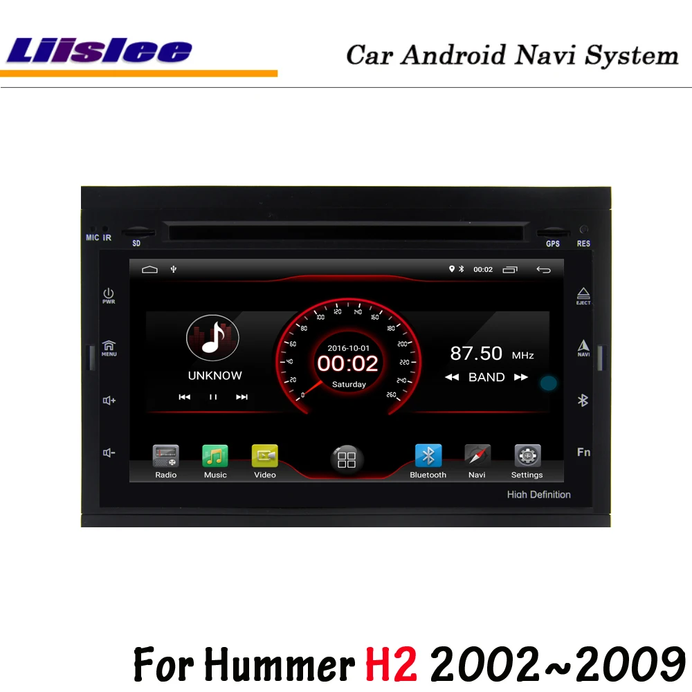 Perfect Liislee Car Android 9.1 up For Hummer H2 2002~2009 Radio Carplay BT Wifi Screen GPS NAVI Map Navigation Video Multimedia System 3