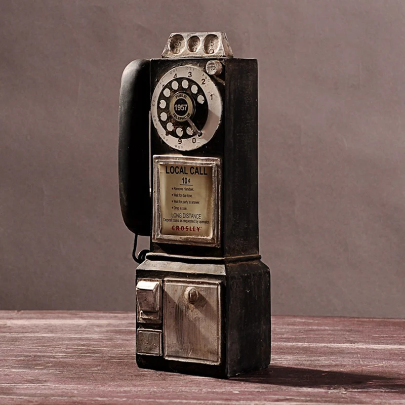 Винтажный вращающийся классический вид циферблат модель телефона Ретро Стенд украшение дома орнамент YU-Home