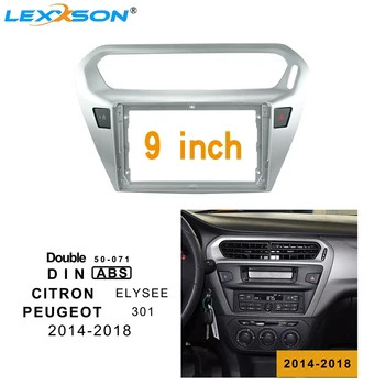 

9 Inch 2din Car Fascia For PEUGEOT 301 Citroen ELYSEE 2014-2018 Double Din Car Dvd Frame Install Panel Dash Mount Installation
