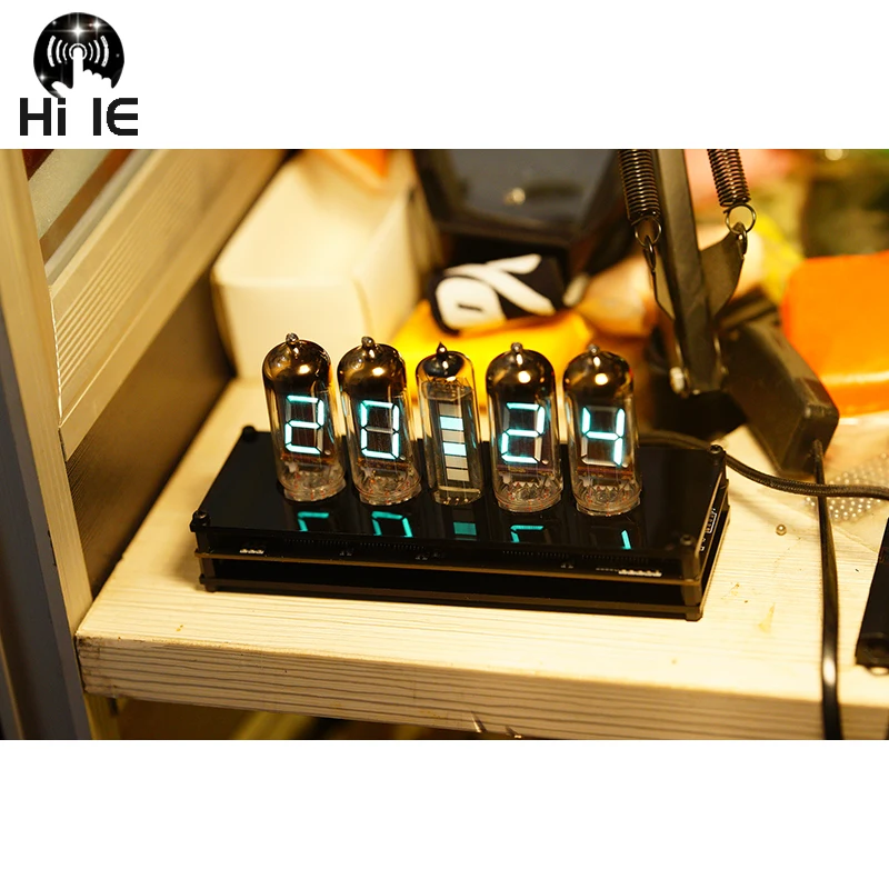 マニュアルなし VFD球 6個使用 IV-11時計 完成品 (やや汚れあり