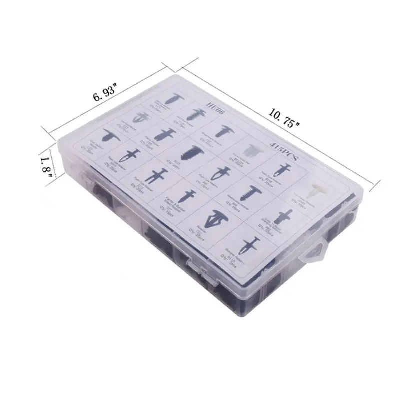 1 компл. Авто тело крепежа заклепка клип Kit-447pcs с нажимным фиксатором зажимы, инструмент для удаления