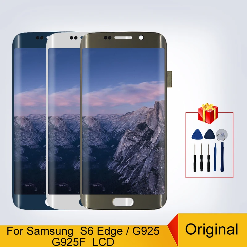 Оригинальный 5 7 &quotдля Samsung Galaxy S6 Edge дисплей G925 G925F G925A ЖК-дисплей сенсорный экран