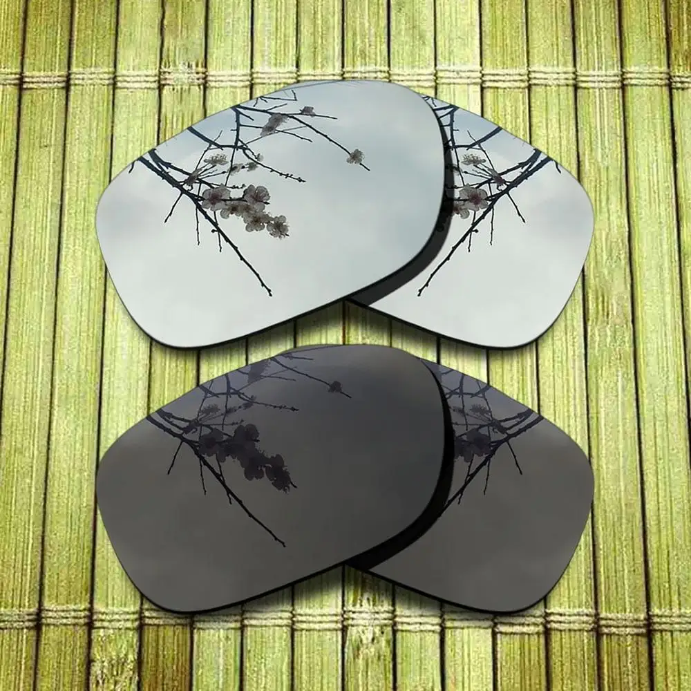 1x Chrome-1x Black Поляризованных Сменные линзы для-солнцезащитные очки Oakley Солнцезащитные очки Рамка True Цвет зеркальное покрытие-варианты - Цвет линз: 1x Chrome-1x Black