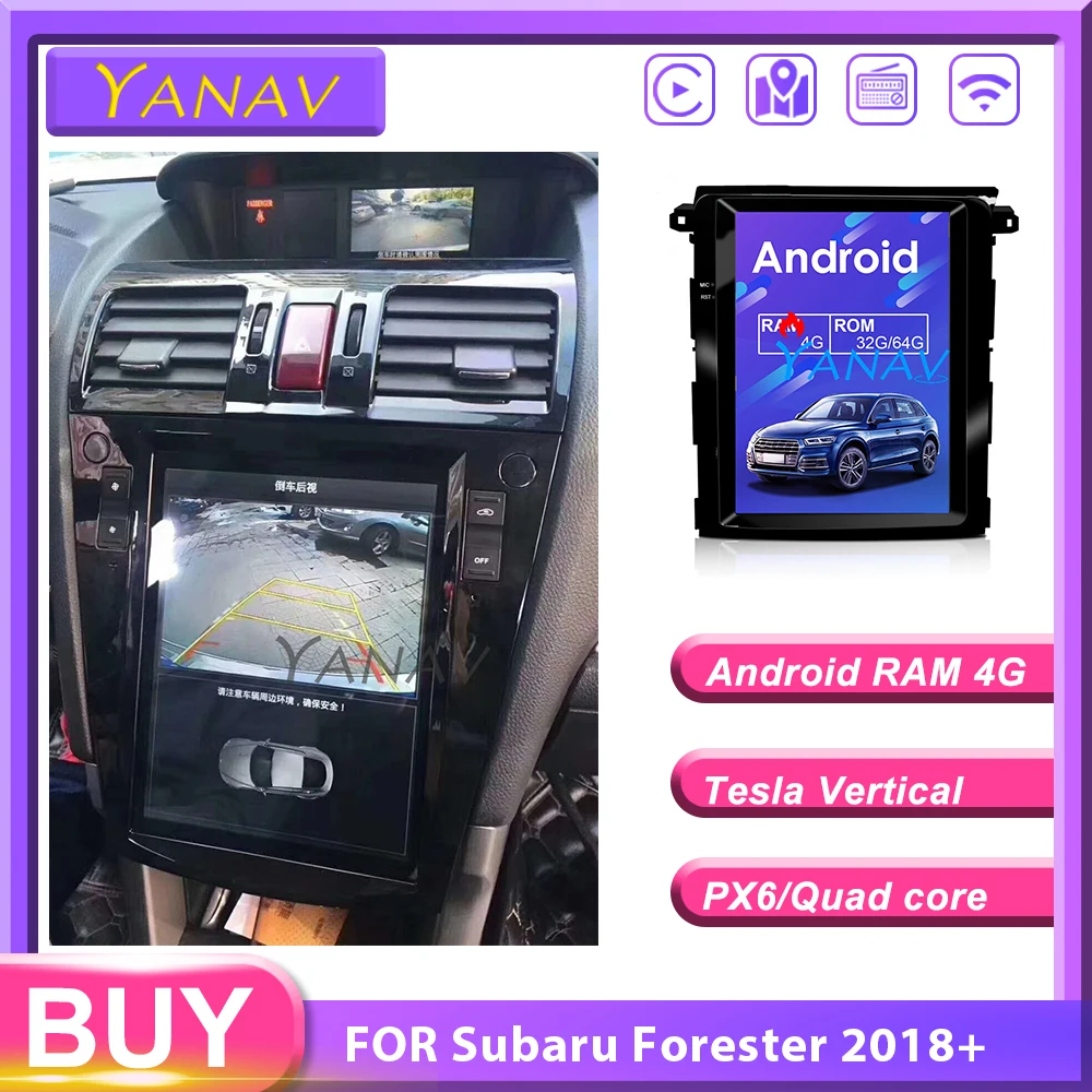 Andriod Автомобильный GPS навигатор для Subaru Forester 2018 + автомобильный стерео головное