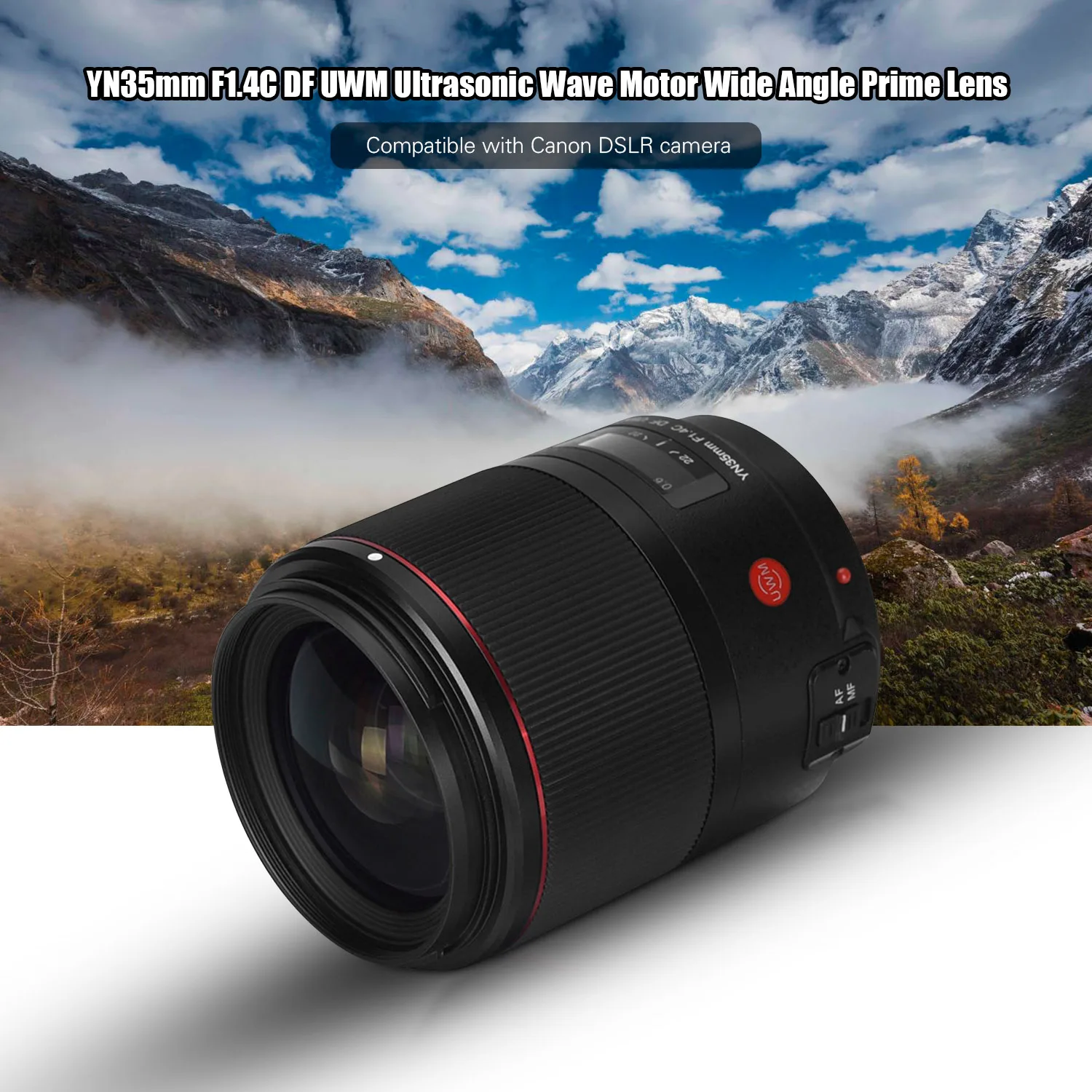 YONGNUO YN35mm F1.4C широкоугольный объектив камеры видеокамера Авто/ручная фокусировка обновление USB Совместимость с Canon DSLR фотографии