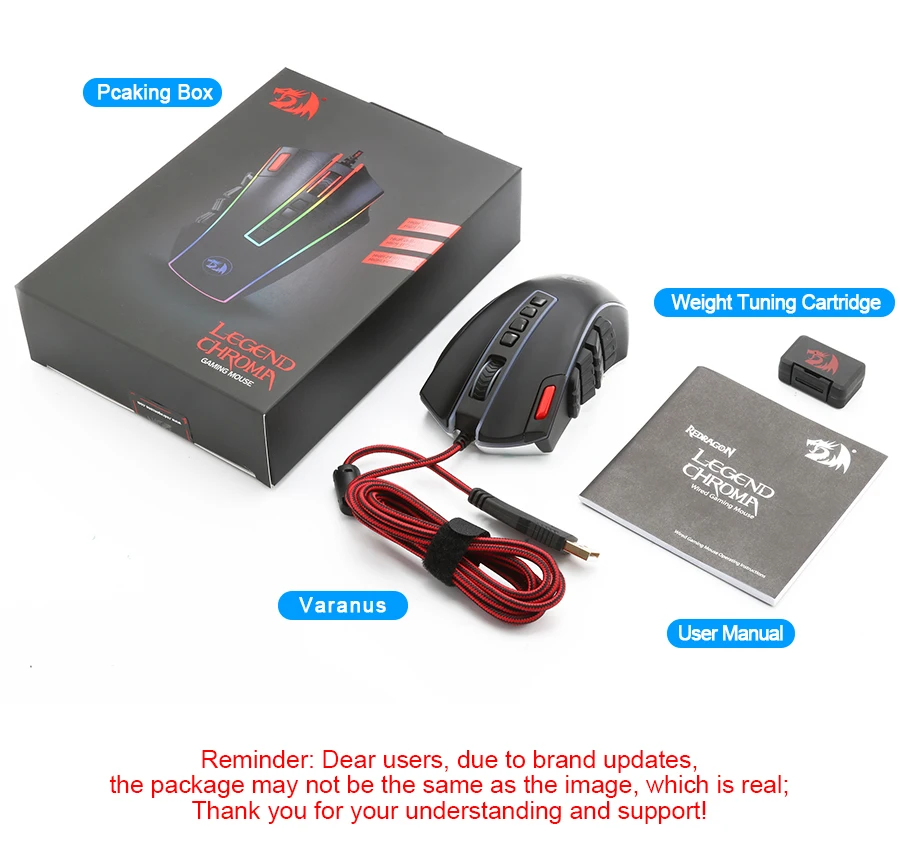 Redragon LEGEND M990 USB Проводная RGB игровая мышь 24000 dpi 24 кнопки программируемые игровые мыши Подсветка Эргономичный ноутбук компьютер