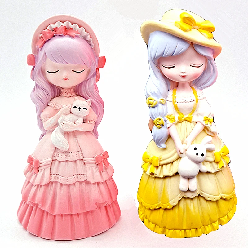 

Silicone mold princess resin plaster candle concrete crystal epoxy glue tool DIY handmade crafts ornaments